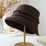 Bucket Hat Pleated Solid-Color Bucket Hat