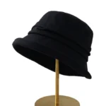 Bucket Hat Pleated Solid-Color Bucket Hat